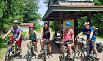 White children bike across Missouri