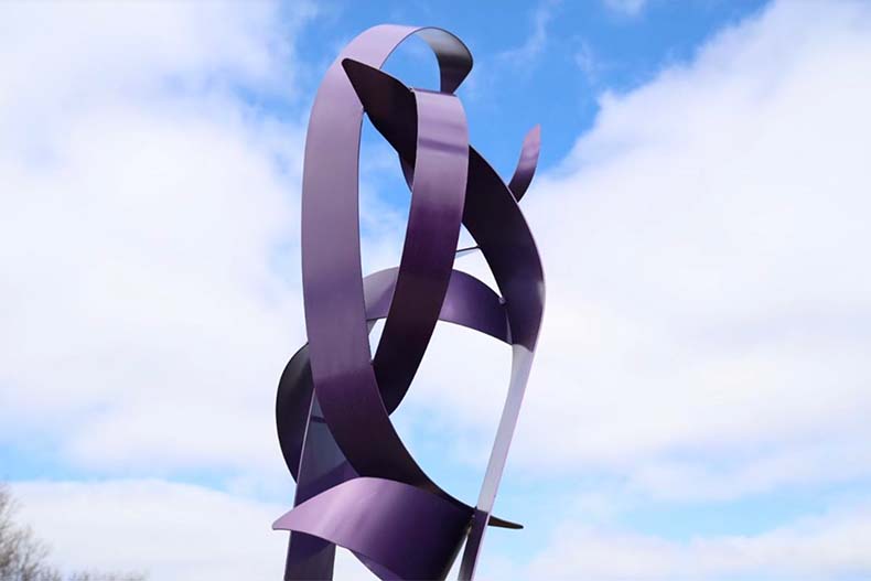 Leawood Purple Twist sculpture